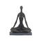 11" Black Polystone Modern Meditation Sculpture